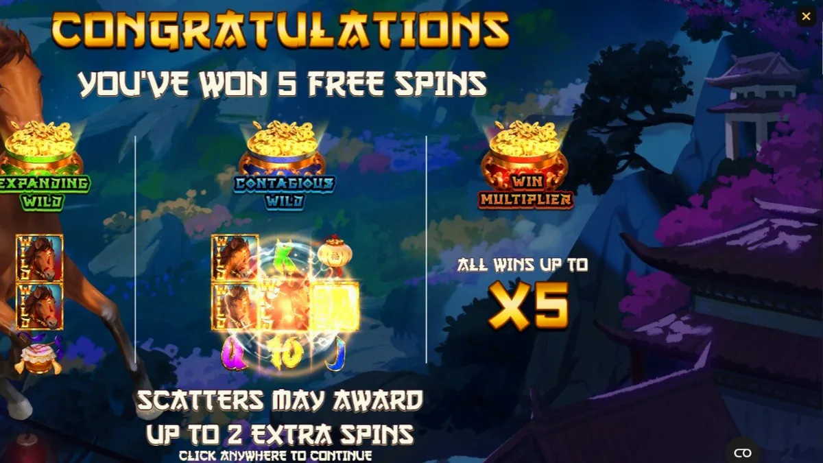 Tampilan visual slot 3 Wonders Luck of Stallion dengan tema kuda