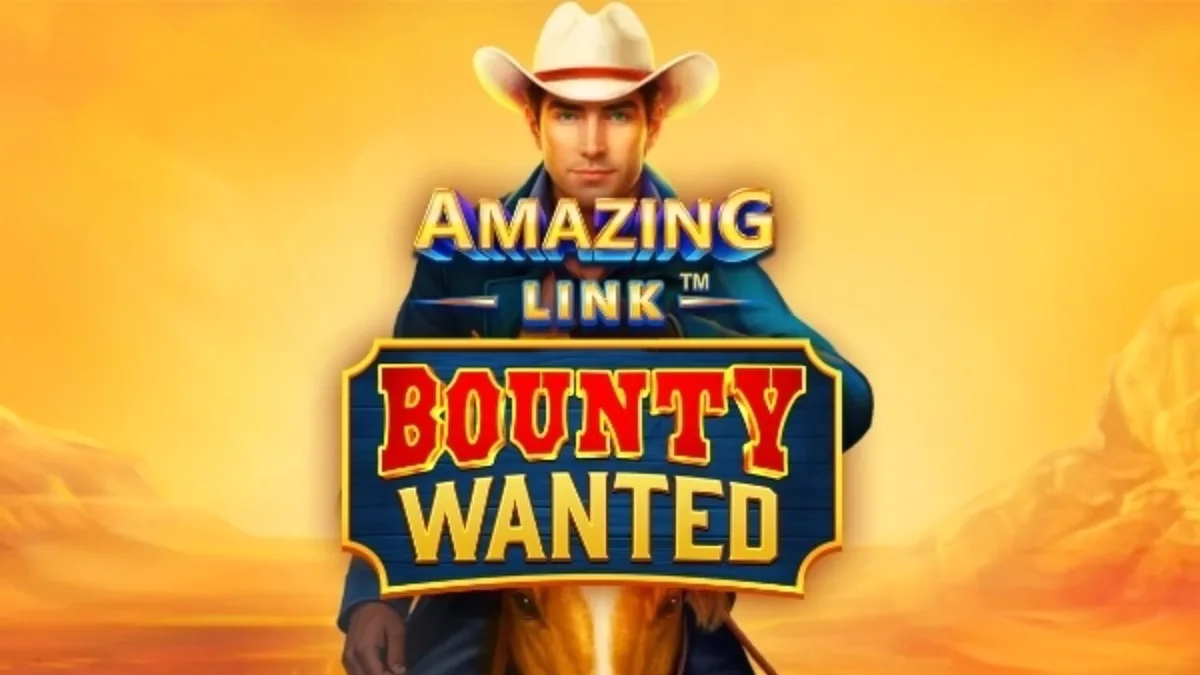 Pemandangan gurun yang sunyi dengan siluet koboi dalam slot Amazing Link Bounty Wanted